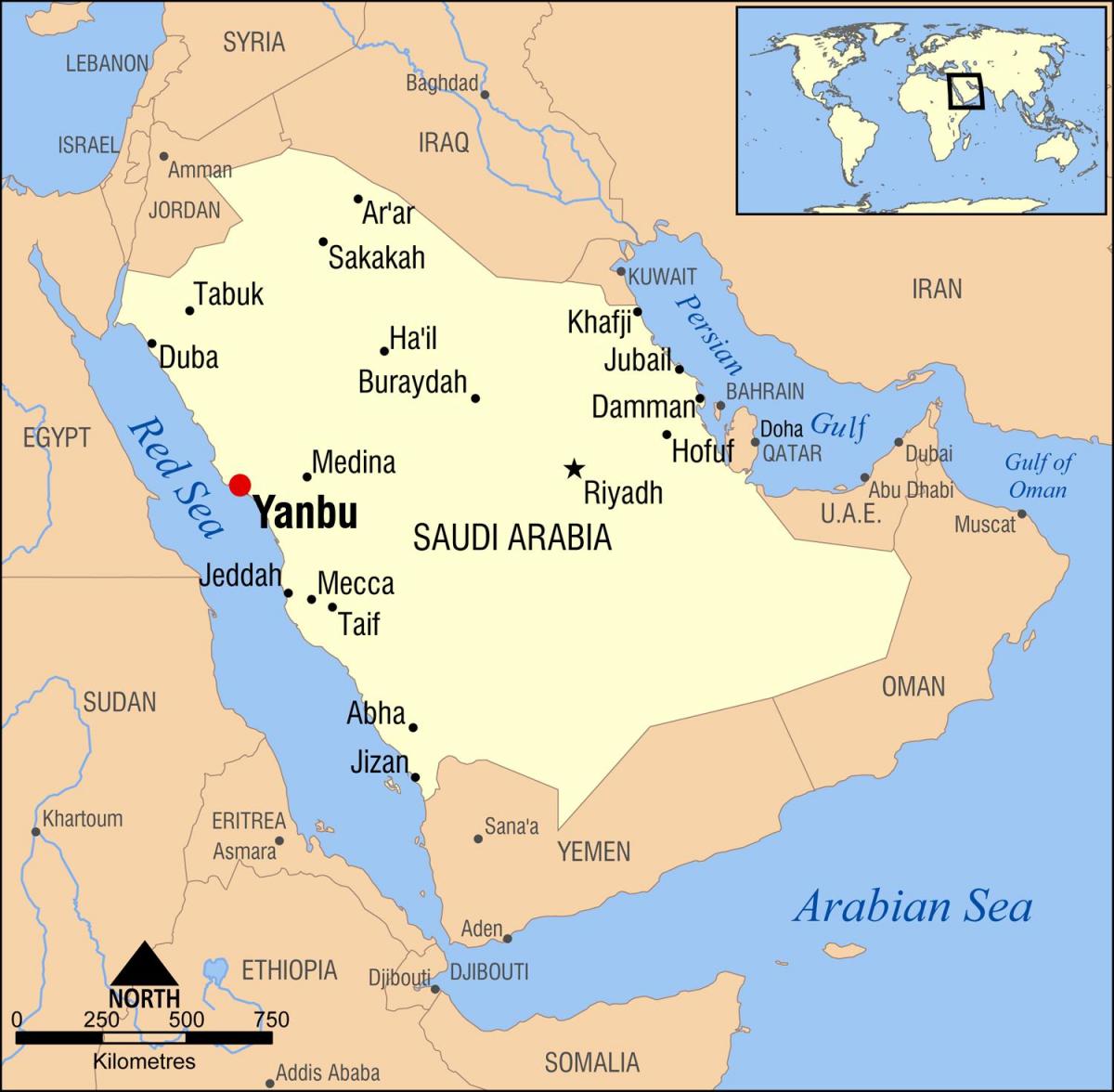 yanbu KSA નકશો