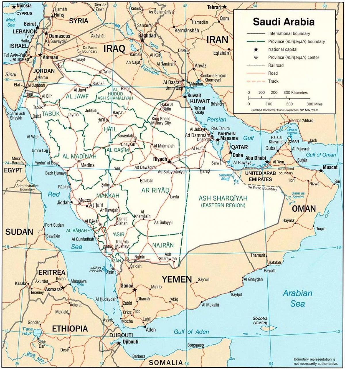 નકશો સાઉદી અરેબિયા રાજકીય