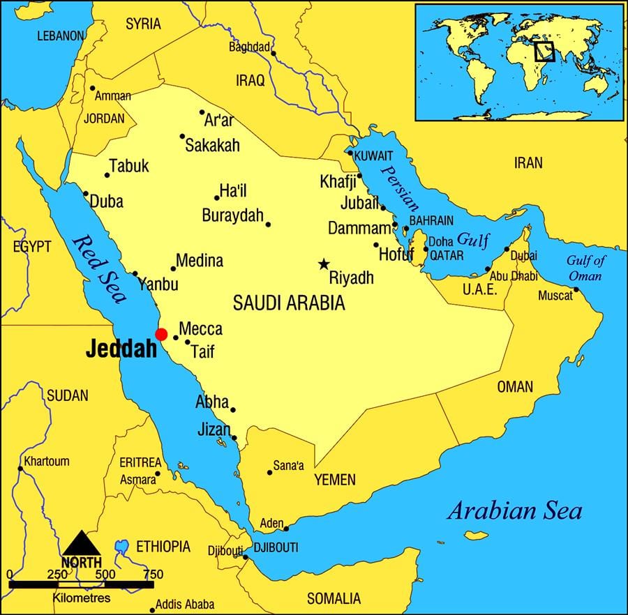 જેદાહ KSA નકશો