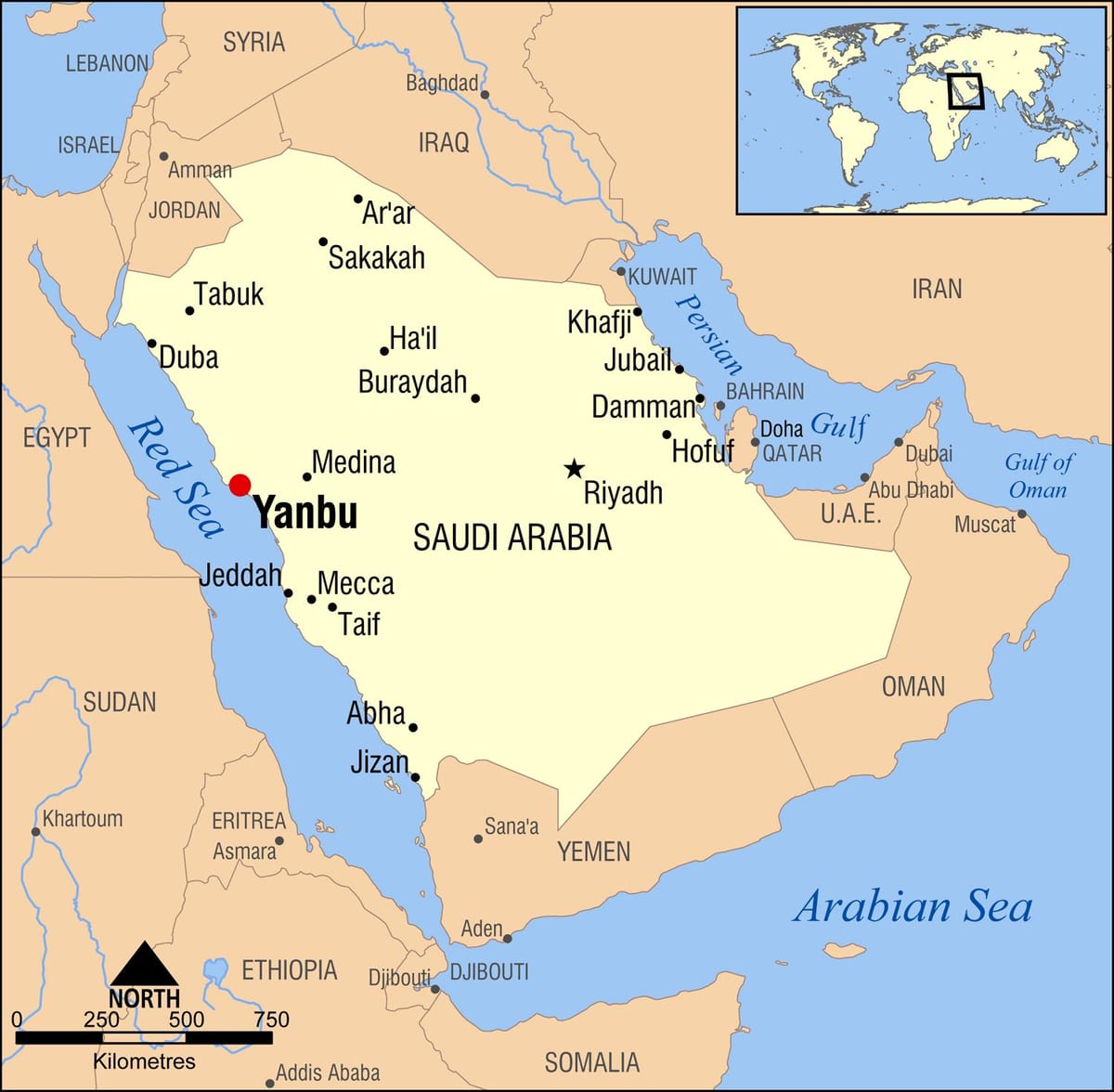 yanbu KSA નકશો