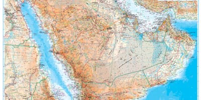 નકશો સાઉદી અરેબિયા ભૌગોલિક